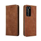 For Huawei P40 Pro Retro Skin Feel Business Magnetic Horizontal Flip Leather Case(Brown) - 1