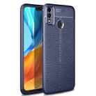 For Huawei Honor 9X Lite Litchi Texture TPU Shockproof Case(Navy Blue) - 1