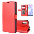 For Xiaomi Redmi 9A R64 Texture Single Horizontal Flip Protective Case with Holder & Card Slots & Wallet& Photo Frame(Red) - 1