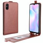 For Xiaomi Redmi 9A R64 Texture Single Vertical Flip Leather Protective Case with Card Slots & Photo Frame(Brown) - 1