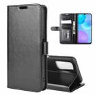 For Huawei Honor 30 lite/Honor 30 Youth R64 Texture Single Horizontal Flip Protective Case with Holder & Card Slots & Wallet& Photo Frame(Black) - 1