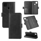 For Xiaomi Redmi 9C Dual-side Magnetic Buckle Horizontal Flip Leather Case with Holder & Card Slots & Wallet(Black) - 1