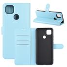 For Xiaomi Redmi 9C Litchi Texture Horizontal Flip Protective Case with Holder & Card Slots & Wallet(Blue) - 1