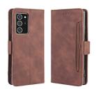 For Samsung Galaxy Note20 Ultra Wallet Style Skin Feel Calf Pattern Leather Case with Separate Card Slot(Brown) - 1