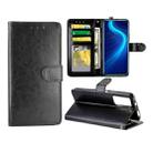 For Huawei Honor X10 5G Crazy Horse Texture Leather Horizontal Flip Protective Case with Holder & Card Slots & Wallet & Photo Frame(Black) - 1