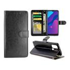 For Huawei Honor Play9A/Honor9A Crazy Horse Texture Leather Horizontal Flip Protective Case with Holder & Card Slots & Wallet & Photo Frame(Black) - 1