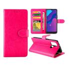 For Huawei Honor Play9A/Honor9A Crazy Horse Texture Leather Horizontal Flip Protective Case with Holder & Card Slots & Wallet & Photo Frame(Magenta) - 1