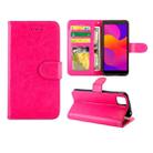 For Huawei Y5P(2020)/Honor9S Crazy Horse Texture Leather Horizontal Flip Protective Case with Holder & Card Slots & Wallet & Photo Frame(Magenta) - 1