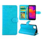 For Huawei Y5P(2020)/Honor9S Crazy Horse Texture Leather Horizontal Flip Protective Case with Holder & Card Slots & Wallet & Photo Frame(Baby Blue) - 1