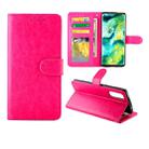 For OPPO Find X2 Crazy Horse Texture Leather Horizontal Flip Protective Case with Holder & Card Slots & Wallet & Photo Frame(Magenta) - 1