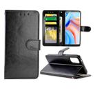 For OPPO Reno4 Pro Crazy Horse Texture Leather Horizontal Flip Protective Case with Holder & Card Slots & Wallet & Photo Frame(Black) - 1