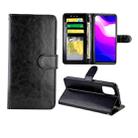 For Xiaomi Mi 10lite Crazy Horse Texture Leather Horizontal Flip Protective Case with Holder & Card Slots & Wallet & Photo Frame(Black) - 1