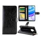 For xiaomi Redmi 10X Pro 5G/10X 5G Crazy Horse Texture Leather Horizontal Flip Protective Case with Holder & Card Slots & Wallet & Photo Frame(Black) - 1