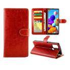 For Samsung Galaxy A21S Crazy Horse Texture Leather Horizontal Flip Protective Case with Holder & Card Slots & Wallet & Photo Frame(Brown) - 1