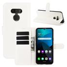 For LG harmony 4 Litchi Texture Horizontal Flip Protective Case with Holder & Card Slots & Wallet(White) - 1