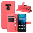 For LG harmony 4 Litchi Texture Horizontal Flip Protective Case with Holder & Card Slots & Wallet(Red) - 1
