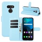 For LG harmony 4 Litchi Texture Horizontal Flip Protective Case with Holder & Card Slots & Wallet(Blue) - 1