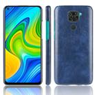 For Xiaomi Redmi Note 9 / Redmi 10X 4G Shockproof Litchi Texture PC + PU Case(Blue) - 1