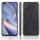 For OPPO A92s Shockproof Litchi Texture PC + PU Case(Black) - 1