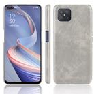 For OPPO A92s Shockproof Litchi Texture PC + PU Case(Gray) - 1