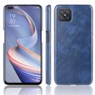 For OPPO A92s Shockproof Litchi Texture PC + PU Case(Blue) - 1