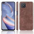 For OPPO A92s Shockproof Litchi Texture PC + PU Case(Brown) - 1