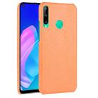 For Huawei Honor 9C Shockproof Crocodile Texture PC + PU Case(Orange) - 1