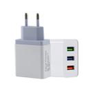 2A 3 USB PortsTravel Charger, EU Plug(Grey) - 1