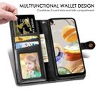 For LG K61 Retro Solid Color Leather Buckle Phone Case with Lanyard & Photo Frame & Card Slot & Wallet & Stand Function(Black) - 7