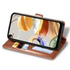 For LG K61 Retro Solid Color Leather Buckle Phone Case with Lanyard & Photo Frame & Card Slot & Wallet & Stand Function(Brown) - 4