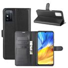 For Huawei Honor X10 Max 5G Litchi Texture Horizontal Flip Protective Case with Holder & Card Slots & Wallet(Black) - 1