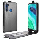 For Motorola Moto G8 R64 Texture Single Vertical Flip Leather Protective Case with Card Slots & Photo Frame(Black) - 1