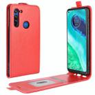 For Motorola Moto G8 R64 Texture Single Vertical Flip Leather Protective Case with Card Slots & Photo Frame(Red) - 1