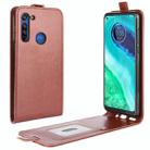 For Motorola Moto G8 R64 Texture Single Vertical Flip Leather Protective Case with Card Slots & Photo Frame(Brown) - 1