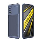 For vivo IQOO Z1X Carbon Fiber Texture Shockproof TPU Case(Blue) - 1