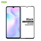 For Xiaomi Redmi 9A / 9C MOFI 9H 3D Explosion-proof Curved Screen Tempered Glass Film(Black) - 1