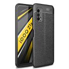 For VIVO IQOO Z1X Litchi Texture TPU Shockproof Case(Black) - 1