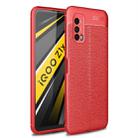 For VIVO IQOO Z1X Litchi Texture TPU Shockproof Case(Red) - 1