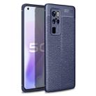 For VIVO X50 Pro+ Litchi Texture TPU Shockproof Case(Navy Blue) - 1