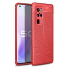 For VIVO X50 Pro+ Litchi Texture TPU Shockproof Case(Red) - 1