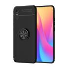 For Xiaomi Redmi 9A Metal Ring Holder 360 Degree Rotating TPU Case(Black+Black) - 1