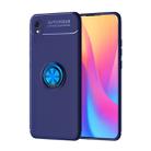 For Xiaomi Redmi 9A Metal Ring Holder 360 Degree Rotating TPU Case(Blue+Blue) - 1