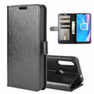 For Alcatel 1SE  2020 R64 Texture Single Horizontal Flip Protective Case with Holder & Card Slots & Wallet& Photo Frame(Black) - 1