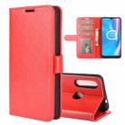 For Alcatel 1SE  2020 R64 Texture Single Horizontal Flip Protective Case with Holder & Card Slots & Wallet& Photo Frame(Red) - 1