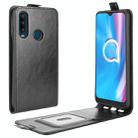 For Alcatel 1SE  2020 R64 Texture Single Vertical Flip Leather Protective Case with Card Slots & Photo Frame(Black) - 1
