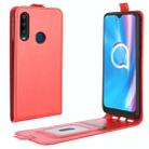 For Alcatel 1SE  2020 R64 Texture Single Vertical Flip Leather Protective Case with Card Slots & Photo Frame(Red) - 1