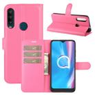 For Alcatel 1SE  2020 Litchi Texture Horizontal Flip Protective Case with Holder & Card Slots & Wallet(Rose red) - 1
