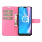 For Alcatel 1SE  2020 Litchi Texture Horizontal Flip Protective Case with Holder & Card Slots & Wallet(Rose red) - 4