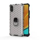 For Xiaomi Redmi 9A Shockproof Honeycomb PC + TPU Ring Holder Protection Case(White) - 1