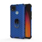 For Xiaomi Redmi 9C Shockproof Honeycomb PC + TPU Ring Holder Protection Case(Blue) - 1